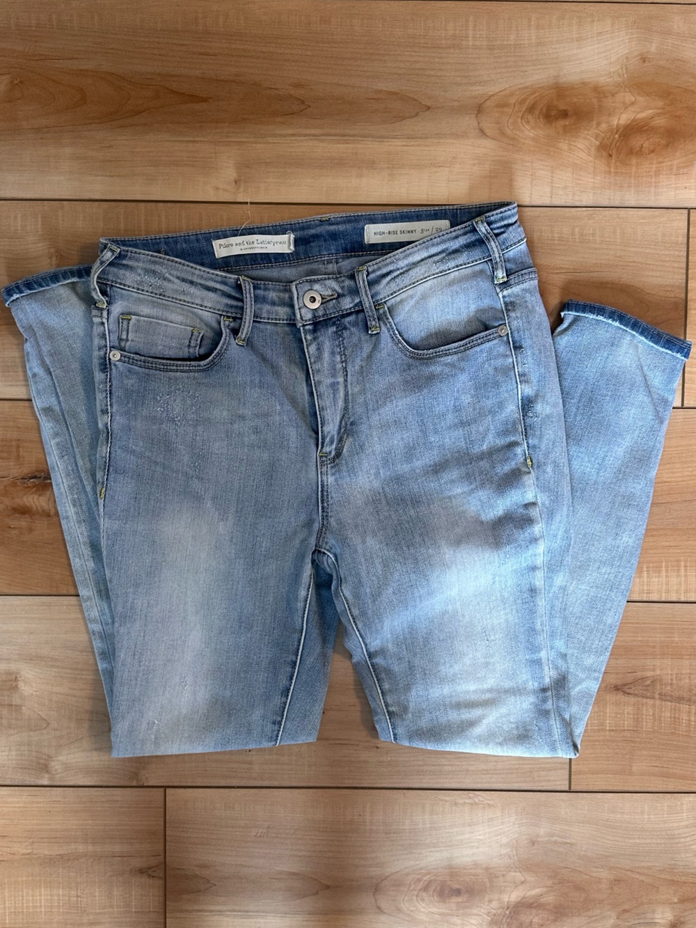 Pilcro and the Letterpress Light Blue Straight Leg Jeans